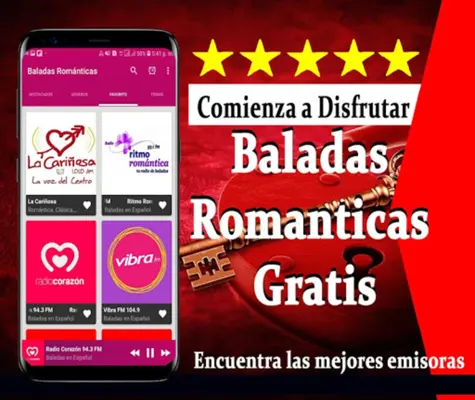 Baladas Romanticas Gratis android App screenshot 1