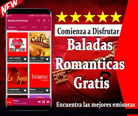 Baladas Romanticas Gratis android App screenshot 2